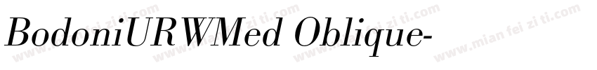 BodoniURWMed Oblique字体转换